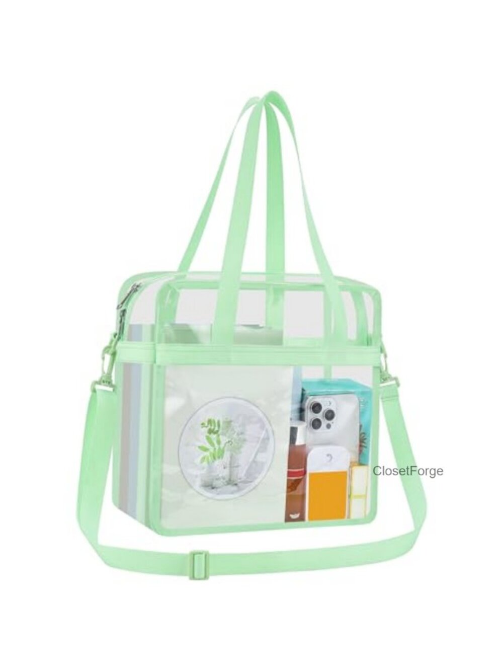 Clear Stadium Approved Tote Bag 12x6x12 Crossbody PVC Waterproof